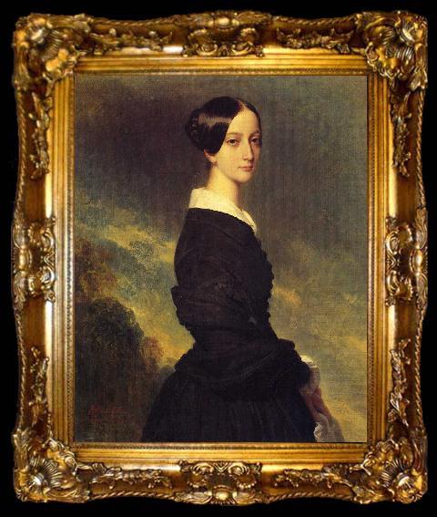framed  Franz Xaver Winterhalter Francoise Caroline Gonzague, Princesse de Joinville, ta009-2